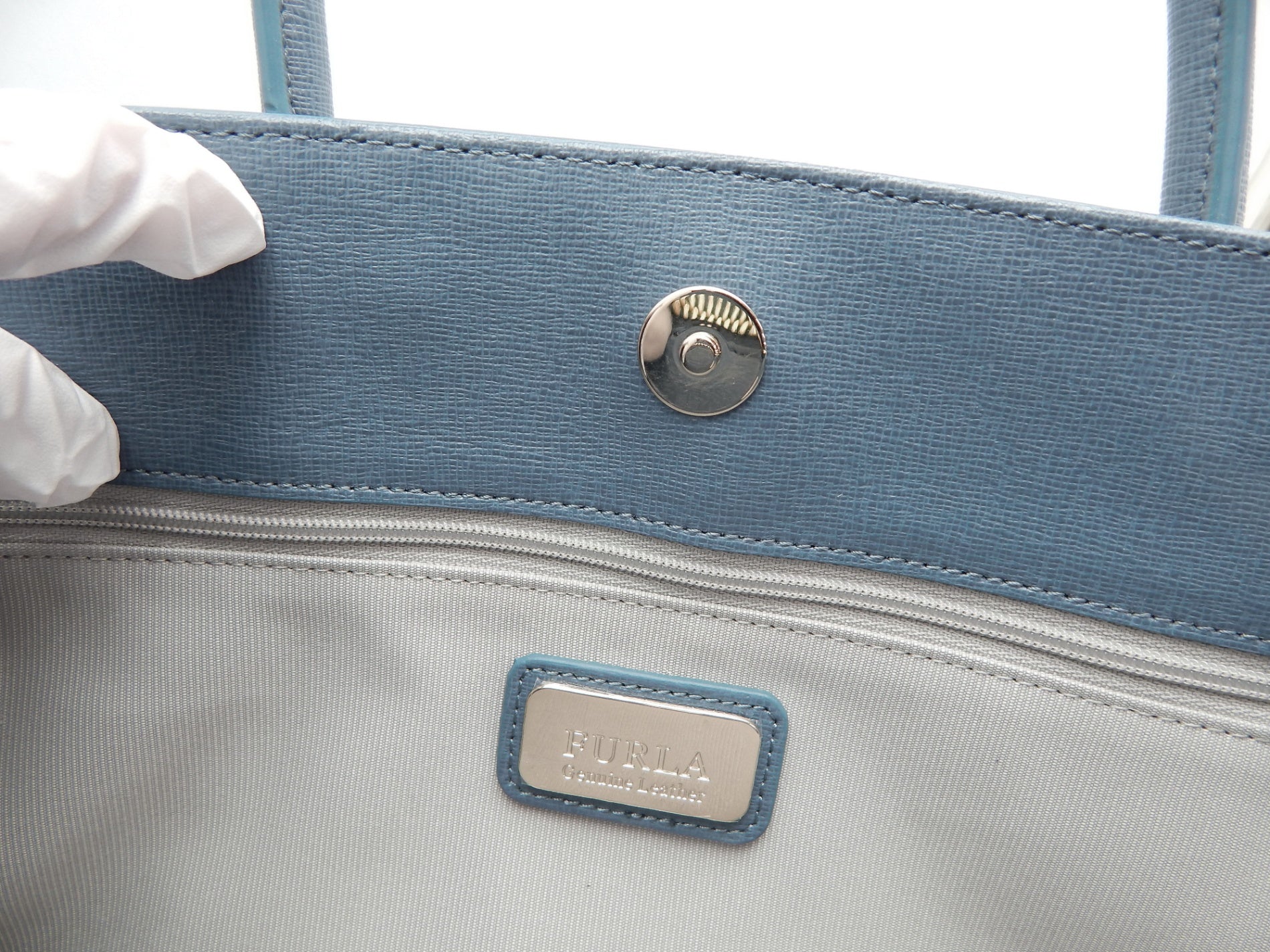 FURLA フルラ TESSA Large tote 2WAY トートバッグ ブルー - 安心保証・業界最安値の販売 福助